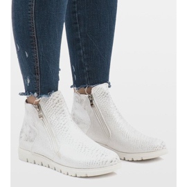 GF-A596 silberne Sportstiefel grau 1