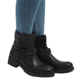 Schwarze isolierte Stiefel FC-H59 1