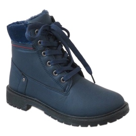 Marineblaue isolierte Damenstiefel NR06-2 navy blau 1