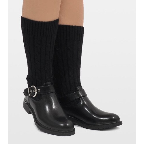 Ideal Shoes Schwarze isolierte Stiefel E-4939 2