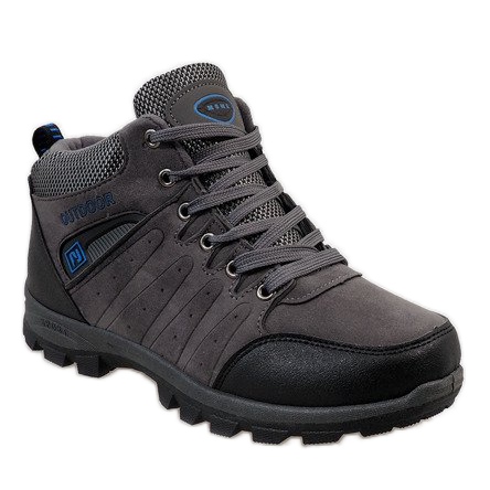 Graue isolierte Schneestiefel KFT001 1