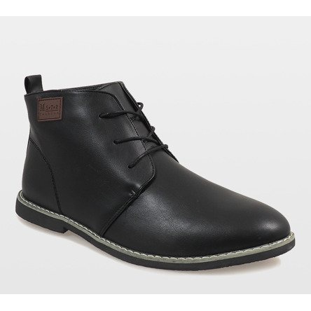 Schwarze isolierte Halbschuhe für Herren 989-1 1