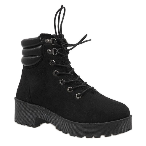 Schwarze G-51 Stiefel aus Wildleder 1
