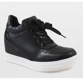 Schwarze Sneaker mit goldenem MY560-Reißverschluss 1