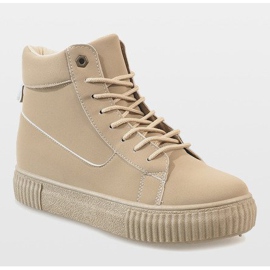 892-PA Beige Creeper zum Schnüren 1