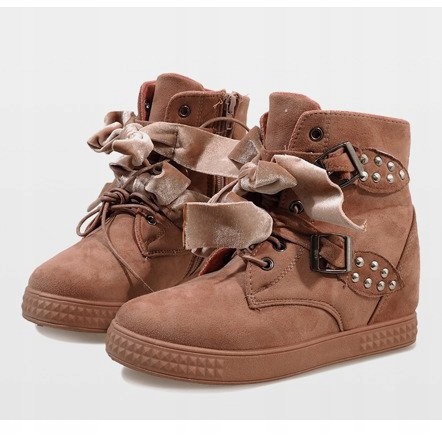 Rosa Sneakers auf dem Keil A-79 2