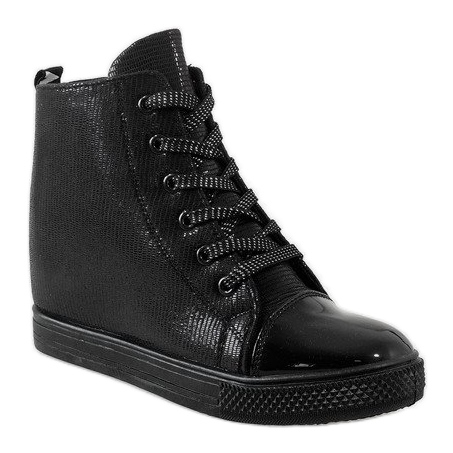 Schwarze Keilsneaker 29333-1 1