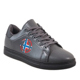 Graue Herren-Sneaker D20533 1