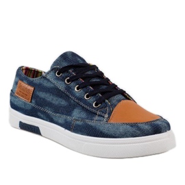 Marineblaue Herren-Sneaker A9501 1