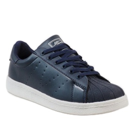 Marineblaue Herren-Sneaker B9425 navy blau 1