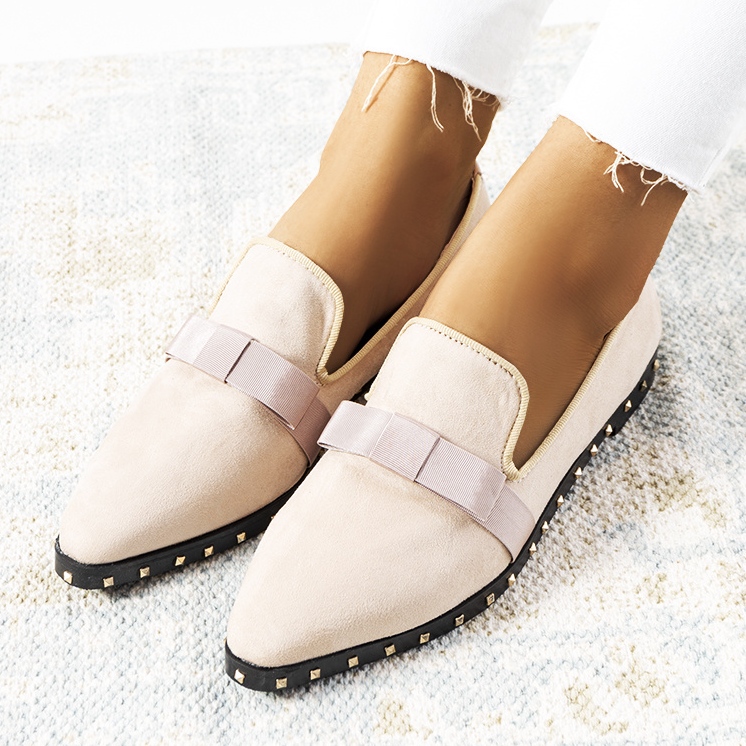 Rosa Brogues mit B12-12 Nieten 1