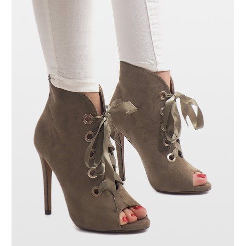 Stiefel auf einem hohen Absatz 680-32 grün 1