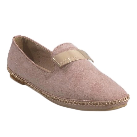 Ballerinas Mokassins mit Öko-Wildleder 155-15 Pink rosa 1