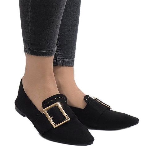Schwarze Loafer aus Ballerinas 6979-P 1