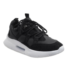 Schwarze modische R-375 Sportschuhe grau 1