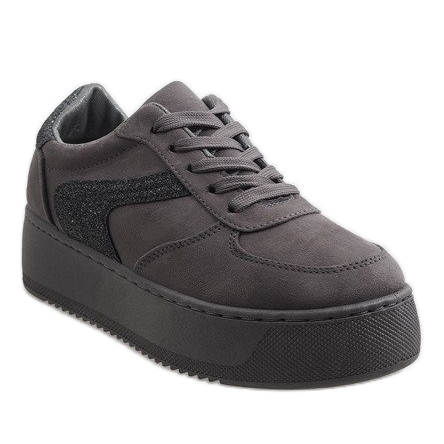 Graue Sneaker auf der Plattform B318-21 1