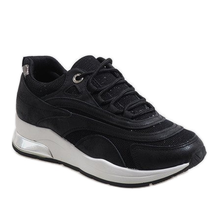 Schwarze modische Sportschuhe LL1718 1