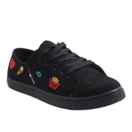 Schwarze Turnschuhe JX42 Stempel 1