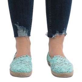 Grüne Sneakers mit Spitze JX57P 2