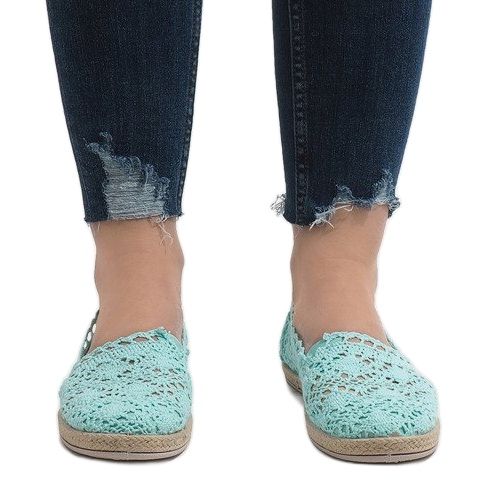 Grüne Sneakers mit Spitze JX57P 2