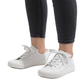 Weiße Glitzer-Sneakers BOK-1138 1