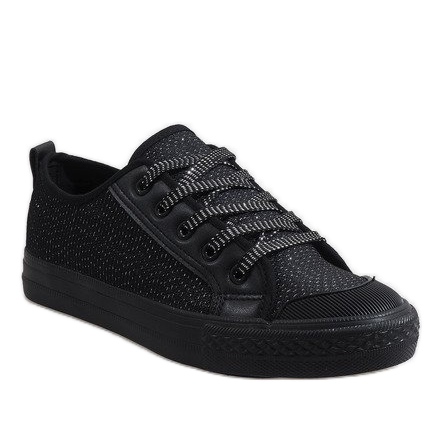 Schwarze Glitzer-Sneaker BOK-1138 1