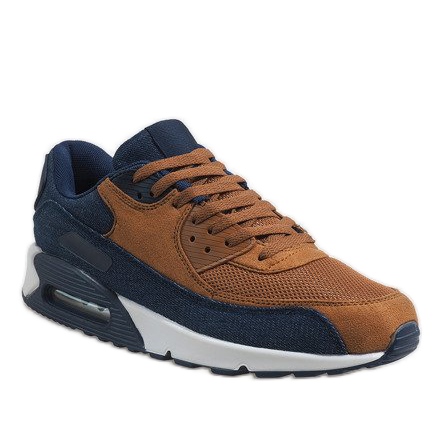 Herren marineblaue Sportschuhe 8104 braun navy blau 1