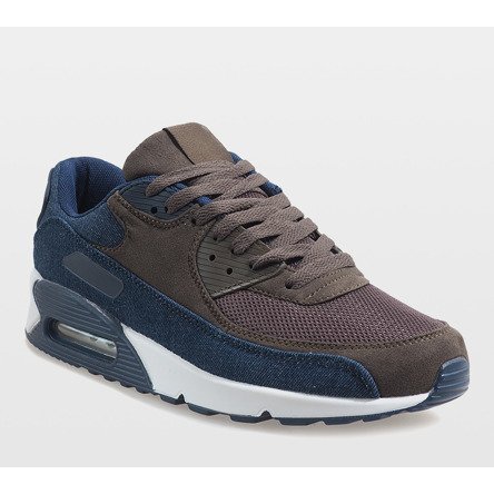 Herren marineblaue Sportschuhe 8104 braun navy blau 1