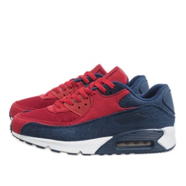 Herren marineblaue Sportschuhe 8104 rot mehrfarbig 1