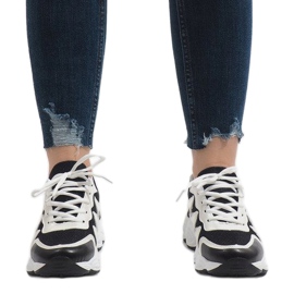 Schwarze modische Sportschuhe KB-153 2