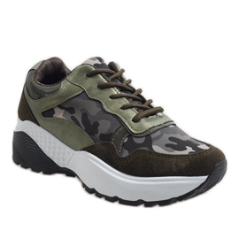 Grüne modische Sportschuhe, camo LT013 1