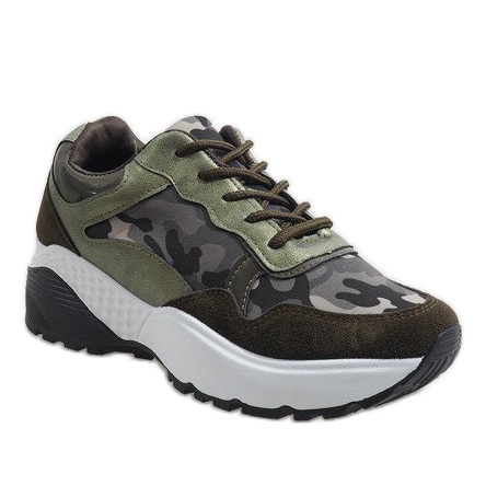 Grüne modische Sportschuhe, camo LT013 1