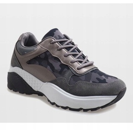Graue modische Sportschuhe, camo LT013 1