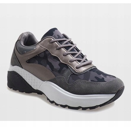 Graue modische Sportschuhe, camo LT013 1