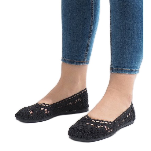 JX59P schwarze Spitzenturnschuhe 1