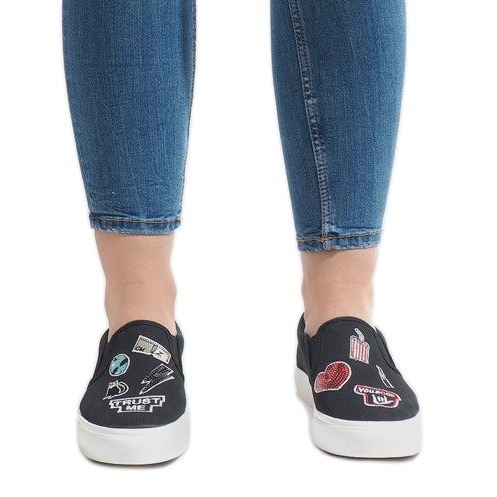 Schwarze NB102P Slip-On-Sneakers 1