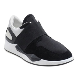 Schwarze Sneaker aus Lycra R371 1