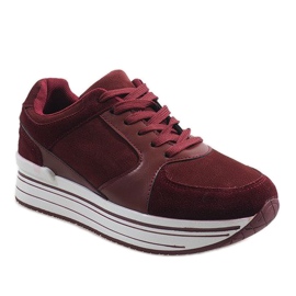 Kastanienbraune Sportschuhe 6261 rot 1