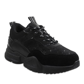 Schwarze modische K-365 Sportschuhe 1
