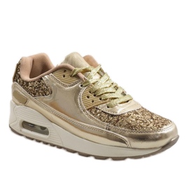 Gold glänzende B64-1 Sportschuhe golden 1