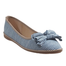 Blaue Ballerinas mit Schleife SK40 1