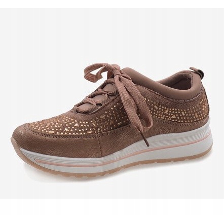 Rosa Sport-Sneaker auf der Plattform F-2831 2