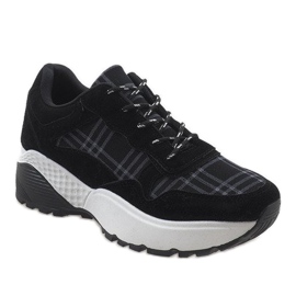 Schwarze modische Sportschuhe 61012 1