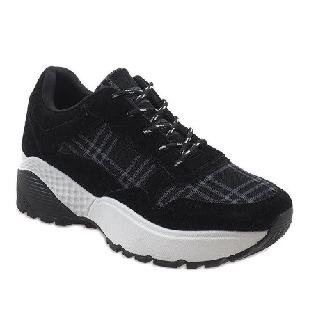 Schwarze modische Sportschuhe 61012 1