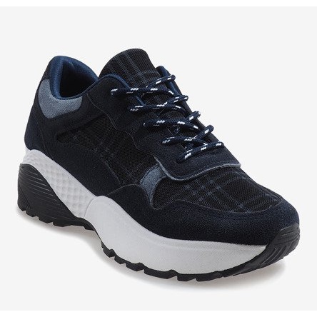 Modische marineblaue Sportschuhe 61012 navy blau 1