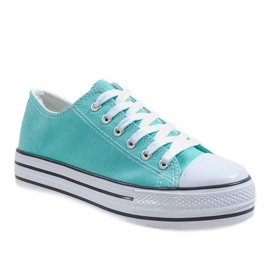 Mint Sneaker auf der Plattform B72B-11 grün 1