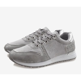 Graue Sport-Sneaker mit Stern XSM101-19 2