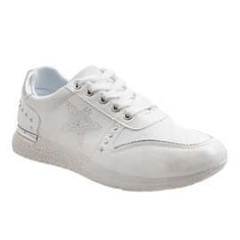 Graue Sport-Sneaker mit Stern XSM101-19 weiß 1