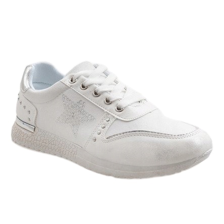 Graue Sport-Sneaker mit Stern XSM101-19 weiß 1