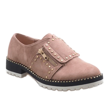 Rosa Slipper mit Nieten U-6249 1
